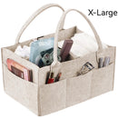 Baby Diaper Caddy Organizer for Changing Table, Nursery Storage Bin Basket with Handle, Felt Diaper Organizer Suitable for Indo