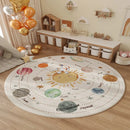 Space Planet Rocket Cartoon Anime Pattern Printed Carpet, Kids' Play Mat, Study Room Floor Mat, Living Room Decorative Mat