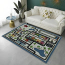 Highway City Child Playmat Traffic Playroom Carpet  Non-slip Floor Mat