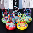 Baby Montessori Educational Math Toy Kids Circles Bead Wire Maze Roller Coaster for Children Montessori