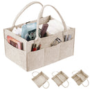 Baby Diaper Caddy Organizer for Changing Table, Nursery Storage Bin Basket with Handle, Felt Diaper Organizer Suitable for Indo