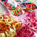 100/300/500Pcs Hair Bands for Children Colorful Nylon Scrunchie Hair Ties Rubber Band Kids Elastic Leagues.