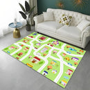 Highway City Child Playmat Traffic Playroom Carpet  Non-slip Floor Mat