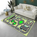 Highway City Child Playmat Traffic Playroom Carpet  Non-slip Floor Mat
