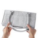 Baby Diaper Caddy Organizer for Changing Table, Nursery Storage Bin Basket with Handle, Felt Diaper Organizer Suitable for Indo