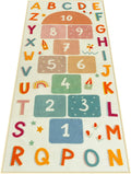 Washable Hopscotch Rug for Kids – Colorful Educational Rug with Alphabet and Numbers